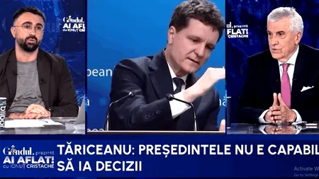 Tăriceanu, necruțător cu Nicușor Dan. ”Nu e capabil să ia decizii/N-are fler politic/A aterizat de la un ONG și s-a trezit președinte”