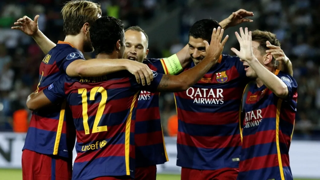 FC Barcelona a învins Sevilla cu 5-4 și a câștigat Supercupa Europei, după un meci care va rămâne în istoria fotbalului