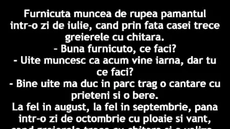 Bancul de sâmbătă | Greierele și furnicuța