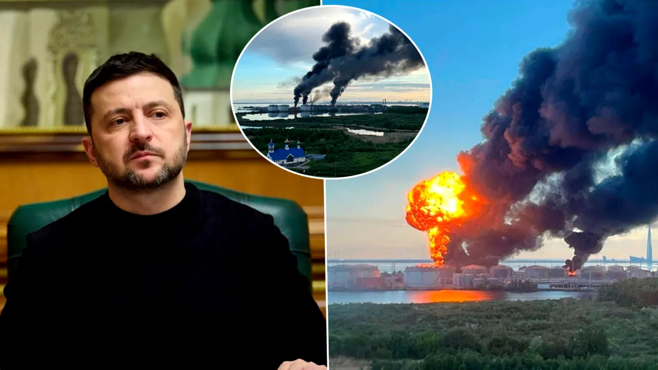 Alertă în orașul natal al lui Putin. Ucraina a atacat cu drone cel mai mare terminal petrolier rusesc, situat în Sankt Petersburg. Ce anunță Zelenski
