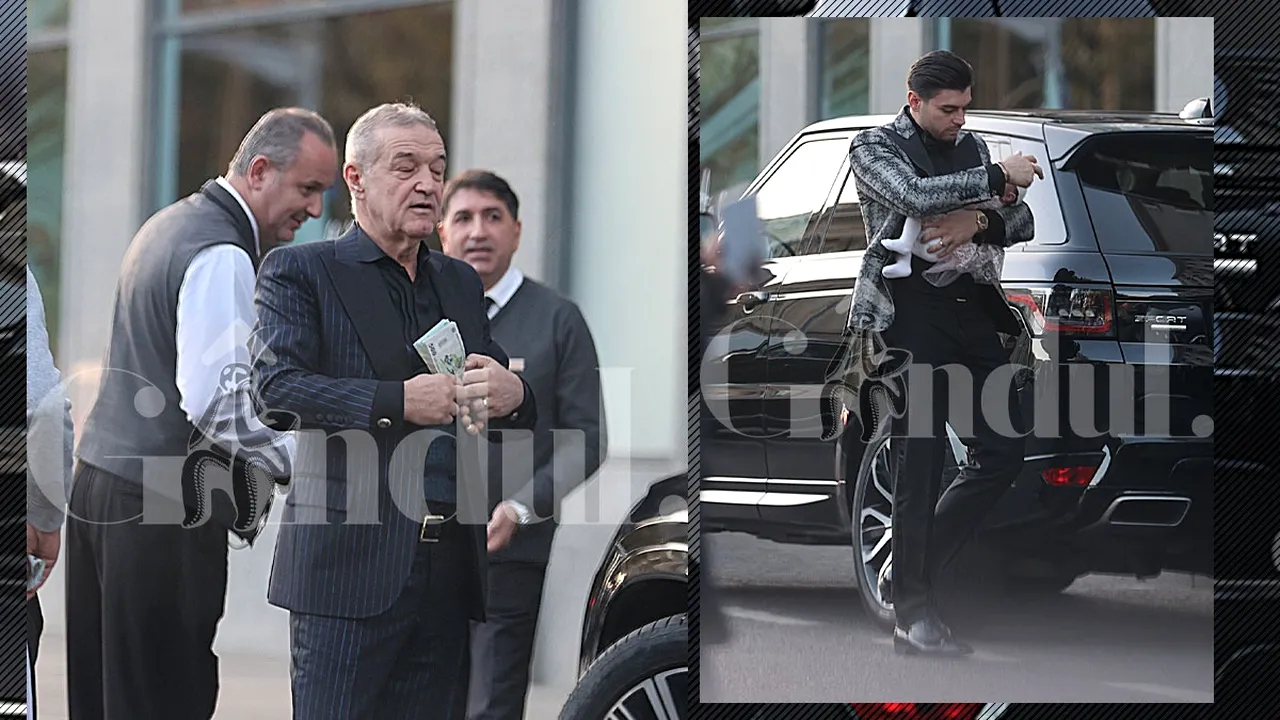 GALERIE FOTO | Gigi Becali și-a botezat cea de-a doua nepoată. Patronul FCSB a fost extrem de generos cu parcagiii și cerșetorii