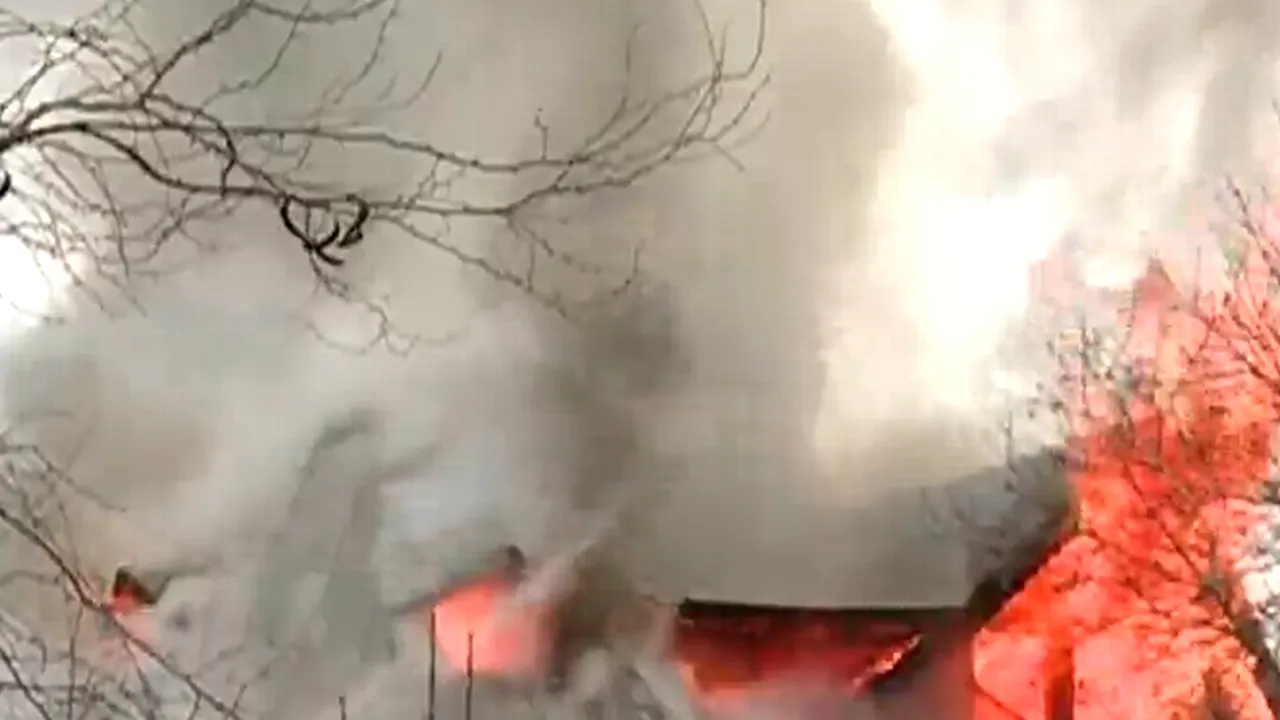 Incendiu puternic în Băneasa