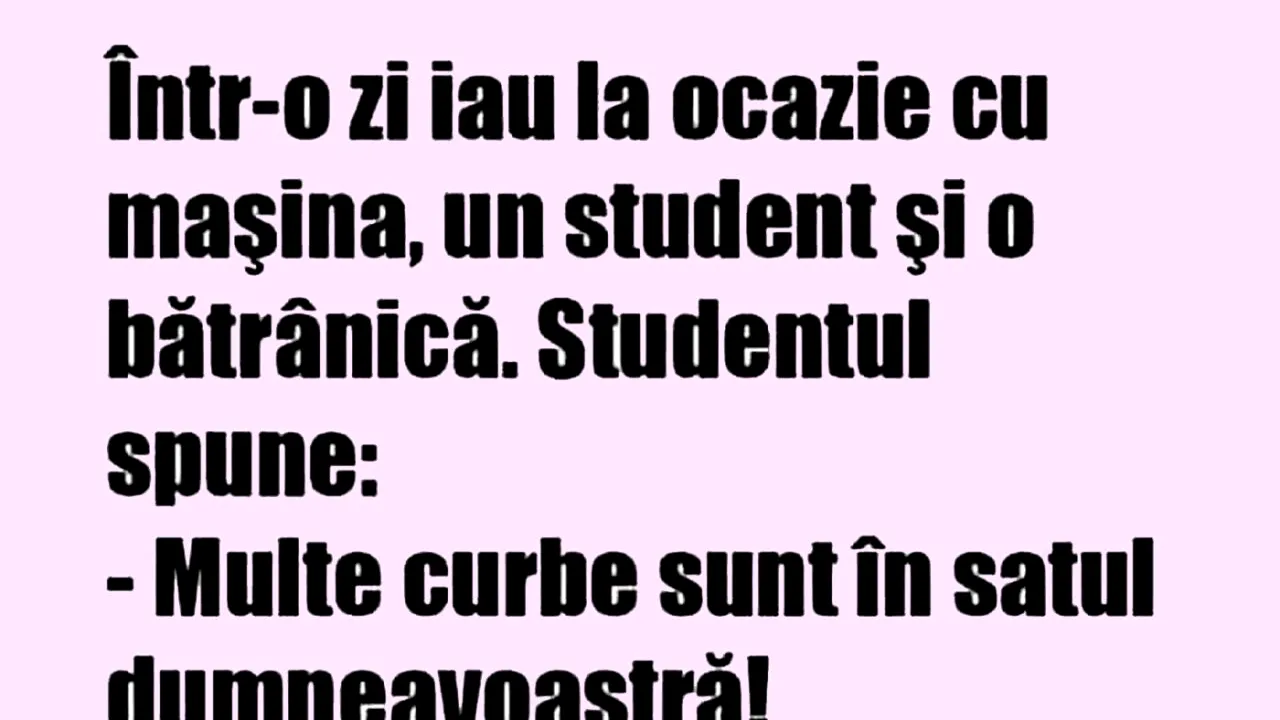 BANCUL ZILEI | Studentul și pensionara