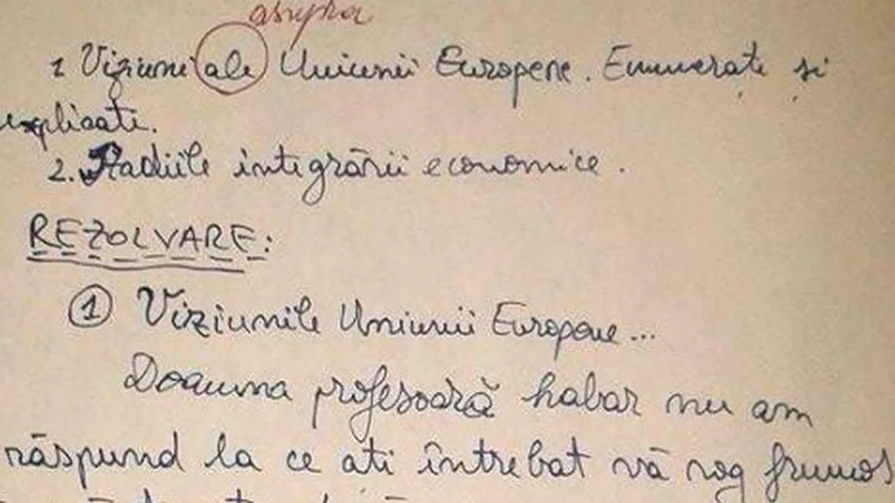 Un student i-a scris profesoarei pe foaia de examen că el îi plătește salariul. Răspunsul acesteia a devenit viral