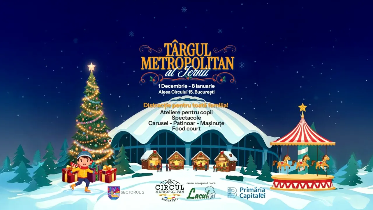 Bucureștiul are un Târg de Crăciun și în Parcul Circului, deschis până pe 8 ianuarie