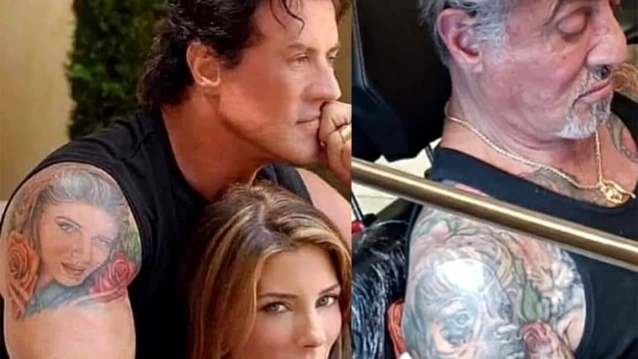 MOTIVUL pentru care Sylvester Stallone și-a modificat tatuajul: și-a transformat soția în... câine!