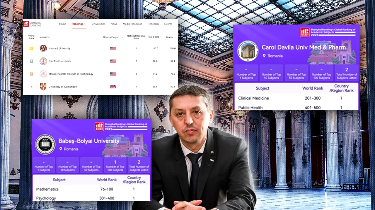 Prestigiosul clasament Shanghai spulberă șansele universităților românești. În timp ce marile universități ale lumii apar de mii de ori în clasament, România apare de doar 15 ori. Expert educație: 