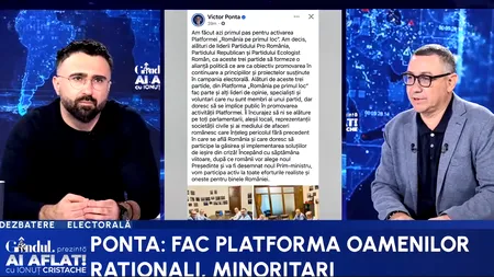 Victor Ponta, despre platforma politică pe care a lansat-o: PLATFORMA oamenilor raționali din România