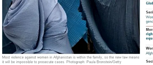 O nouă lege afgană permite bărbaților să își lovească soțiile și copiii, fără a risca să fie pedepsiți