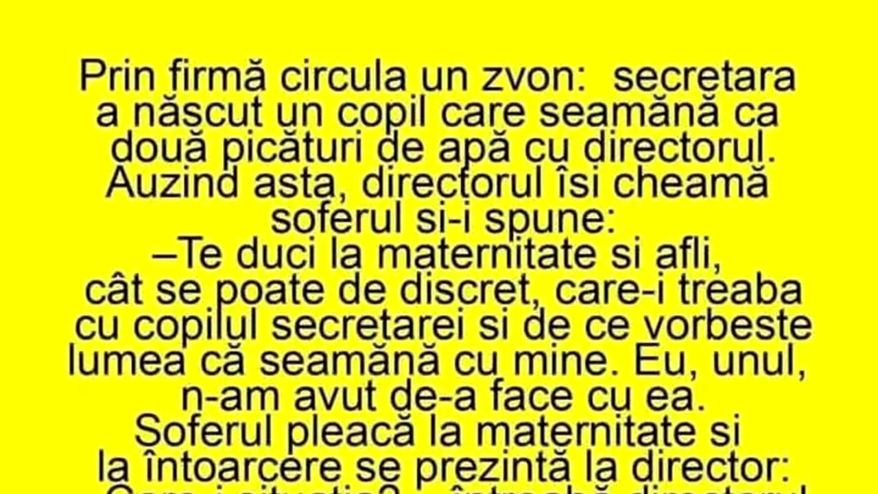 BANCUL ZILEI | Prin firmă circulă un zvon