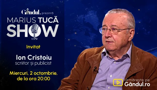<span style='background-color: #00ef77; color: #fff; ' class='highlight text-uppercase'>EMISIUNI</span> Marius Tucă Show începe miercuri, 02 octombrie, de la ora 20.00, live pe gândul.ro. Invitat: Ion Cristoiu