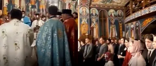 Imagini de necrezut de la o biserică din Câmpulung: Aglomerație, preoți și enoriași fără măști, deși localitatea e în scenariul roșu! - VIDEO