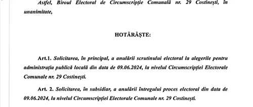 Biroul Electoral Județean Constanța a solicitat ANULAREA <i class='ep-highlight'>alegerilor</i> din Costinești