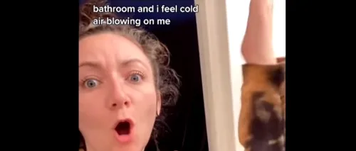 Descoperire incredibilă! O tânără s-a uitat în spatele oglinzii de la baie și a rămas șocată - VIDEO