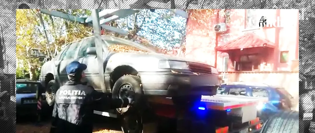 Una dintre mașinile folosite de Nicușor Dan, ridicată de Poliția Locală / „De 6 luni nu era mișcată de acolo și nu avea ITP” - VIDEO
