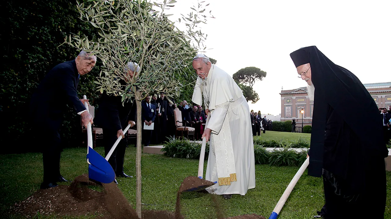 Papa Francisc și Patriarhul Bartolomeu: 
