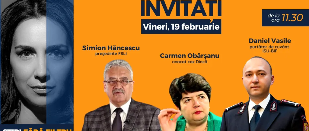 GÂNDUL LIVE. Daniel Vasile, purtător de cuvânt ISU București-Ilfov, se află printre invitații Emmei Zeicescu la ediția de vineri, 19 februarie 2021, de la ora 11.30