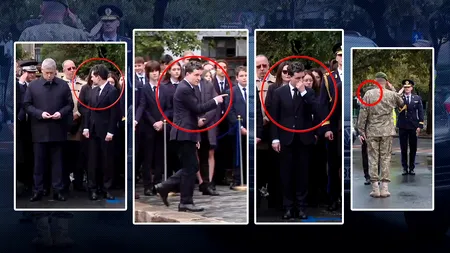 Nicușor Dan nu are stare nici măcar la Ceremonia de Comemorare a Holocaustului. S-a plictisit după primele minute și a început să se foiască, să se rotească și să se joace cu nasul