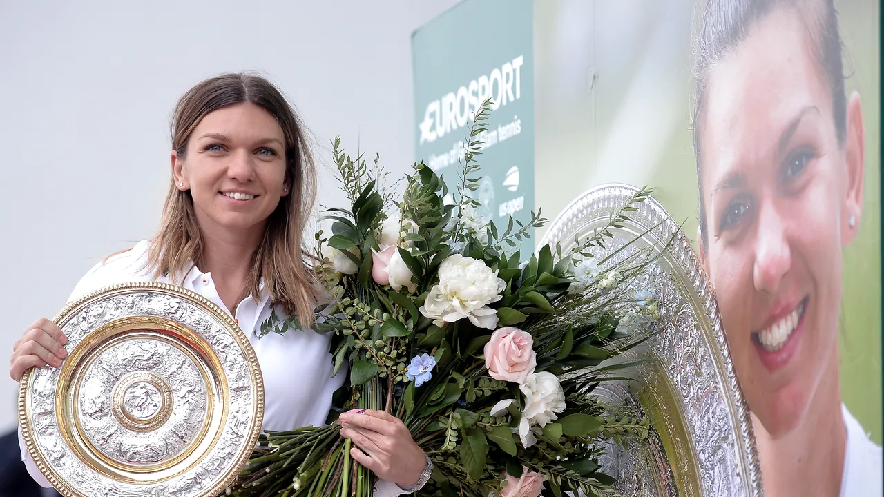 Simona Halep s-a întors acasă, după succesul istoric de la Wimbledon / Trofeul va fi prezentat pe Arena Națională, pe 17 iulie - FOTO, VIDEO