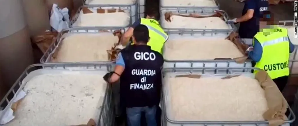 RECORD. Cea mai mare captură de droguri din lume a fost confiscată de poliția italiană. Livrarea a fost produsă de ISIS, cu o valoare de 1 miliard de euro