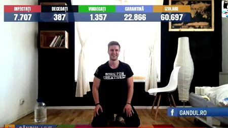 GÂNDUL LIVE. Antrenor de fitness: Putem face sport acasă. Avem toate ustensilele pentru antrenament!