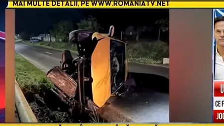 Accident grav în Vaslui. Un angajat ISU, taximetrist în timpul liber, s-a răsturnat cu mașina, după ce clienții băuți l-au agresat și au tras de volan