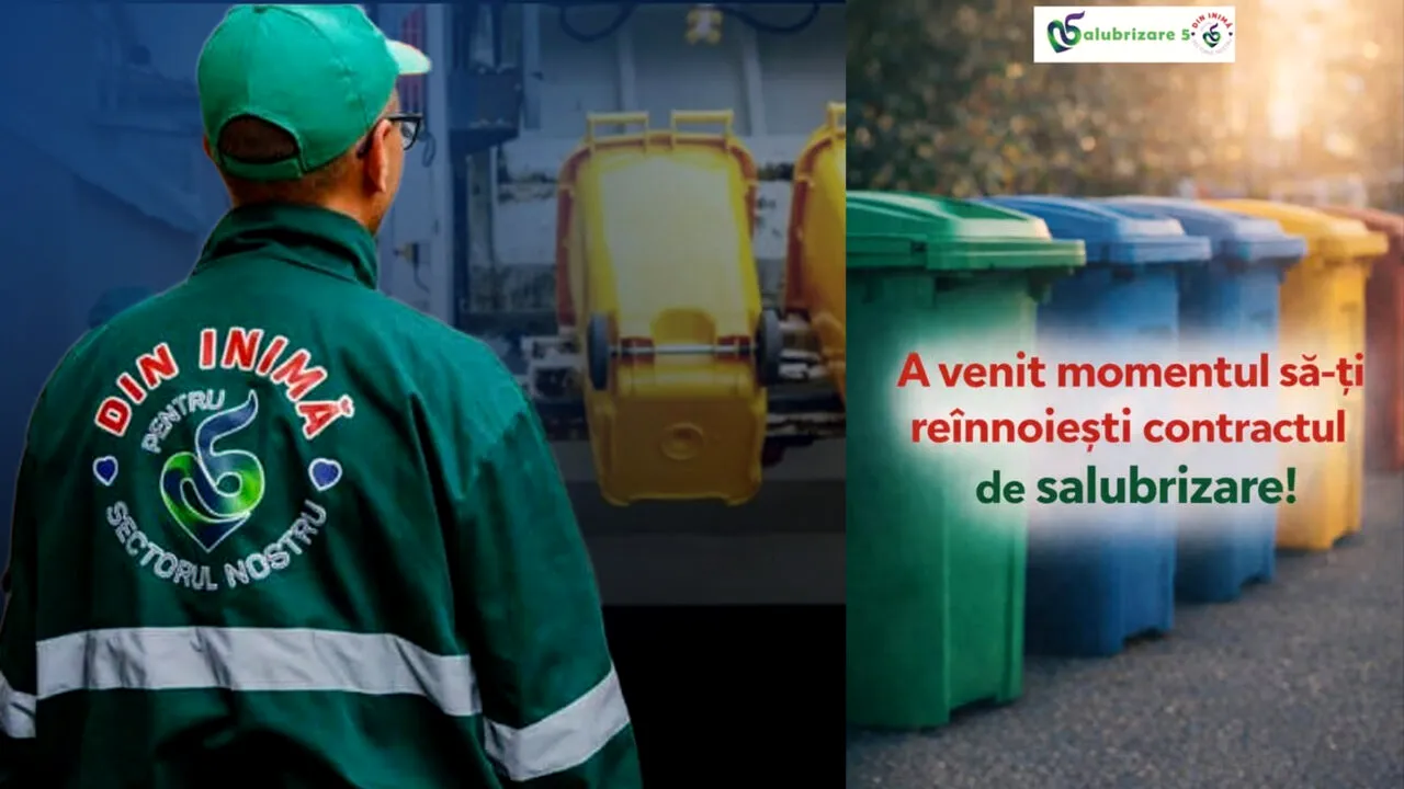(P) Anunț important pentru locuitorii Sectorului 5. Contractul de salubrizare trebuie reînnoit până la 1 februarie