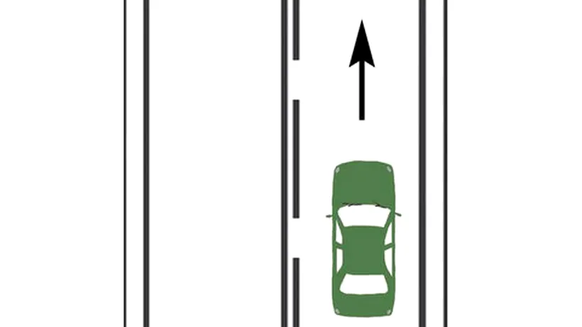 Teste auto: Aveți posibilitatea de a trece pe sensul opus de mers, la întâlnirea unui astfel de marcaj rutier?