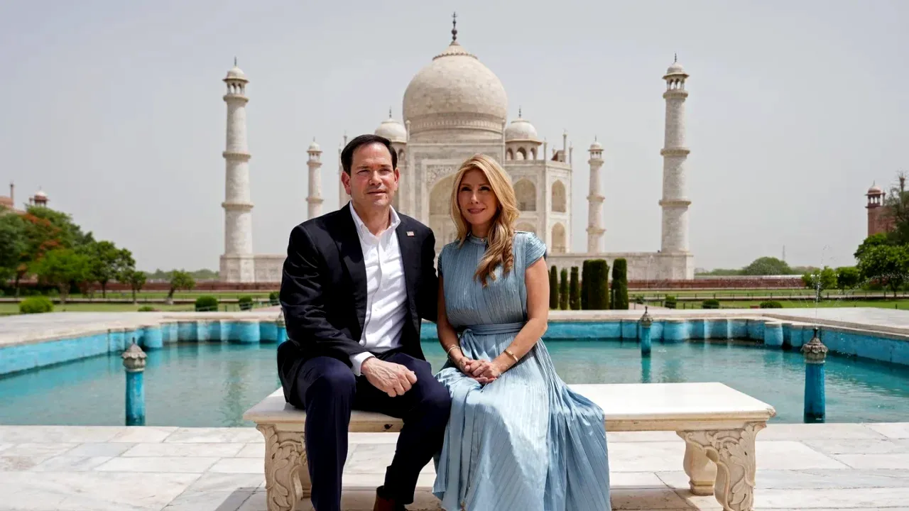 Secretarul de Stat al SUA, de la Taj Mahal la Jaipur. Reacția lui Marco Rubio când a văzut un elefant indian pe viu