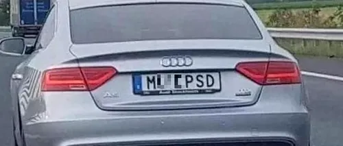 DOSAR PENAL pentru șoferul mașinii cu numărul M...E PSD. Poliția i-a suspendat permisul și a ridicat PLĂCUȚELE DE ÎNMATRICULARE