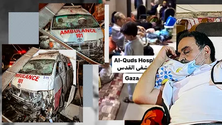 VIDEO | Atac cu rachetă lângă spitalul Al-Quds din Gaza / OMS: Evacuarea este imposibilă