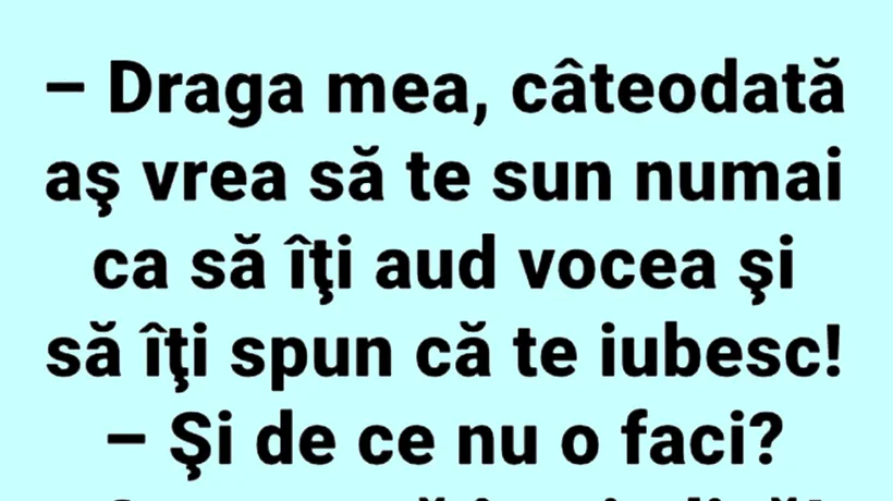 BANCUL ZILEI | O voce mă împiedică