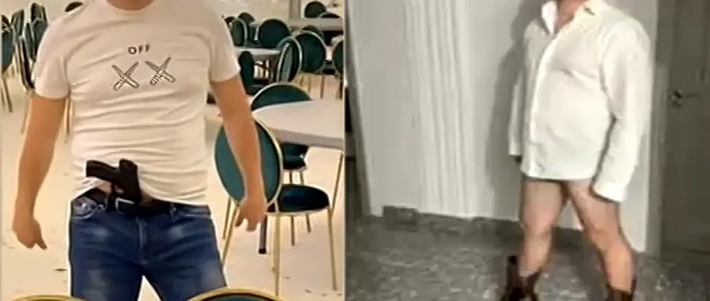 Subprefectul de Călărași și-a dat demisia după ce au apărut fotografii cu el beat, în chiloți, dansând cu pistolul la vedere