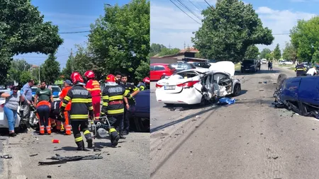 TRAGEDIE rutieră pe DN 65. Un copil în vârstă de 11 ani a murit, în urma impactului devastator dintre trei autoturisme