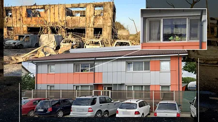 Imaginea Apocalipsei, la Crevedia. Clădirea de lângă stația GPL, DEZINTEGRATĂ de suflul exploziilor