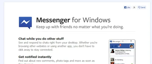 Facebook Messenger for Windows: alternativă la Yahoo! Messenger?