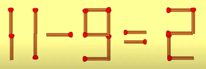 Test de inteligență | Te crezi un geniu? Mută doar 2 chibrituri pentru a corecta 4-9=3