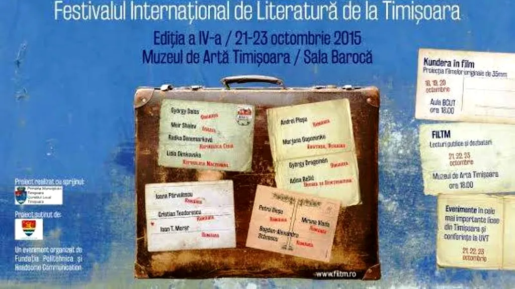 Cele mai reprezentative adaptări cinematografice ale romanelor lui Milan Kundera, prezentate la Festivalul Internațional de Literatură de la Timișoara