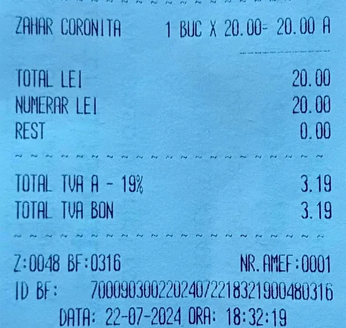 Cu ce preț uriaș se vinde o pungă cu zahăr, într-un magazin din Mamaia Nord / Sursa foto: Asociatia pentru Protectia Consumatorilor din Romania