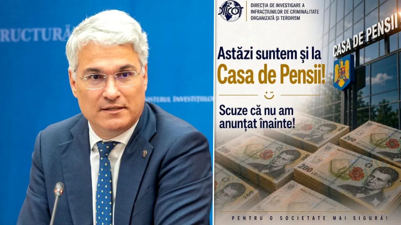 DIICOT, ironii cu aluzie la ministrul Dragoș Pâslaru: „Suntem și la Casa de Pensii. Scuze că nu am anunțat înainte!”