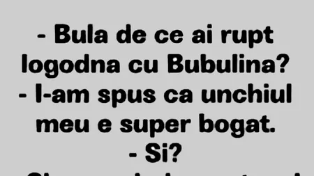 BANC | Bulă, Bubulina și logodna ruptă