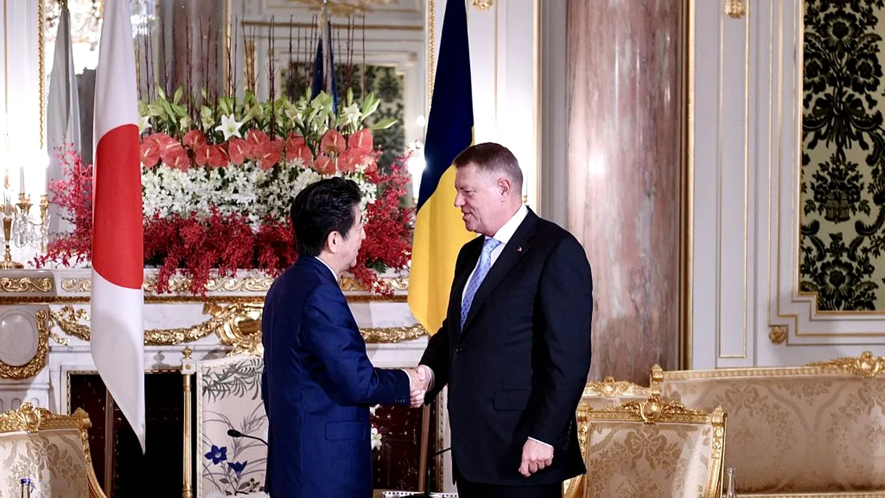 Klaus Iohannis, întrevedere cu premierul Japoniei, ShinzÅ Abe - FOTO