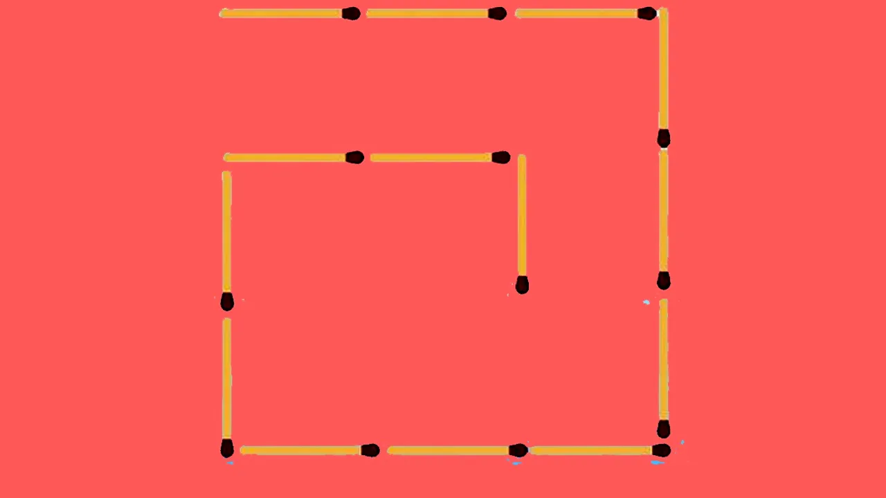 Test de logică exclusiv pentru genii | Mutați 2 chibrituri ca să obțineți 2 pătrate