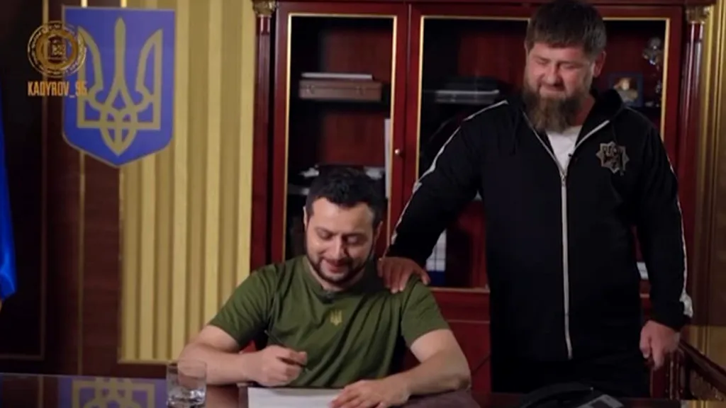 VIDEO | „Zelenski a capitulat!” Scenariul și regia: Ramzan Kadîrov / Sceneta pusă la cale de liderul cecen