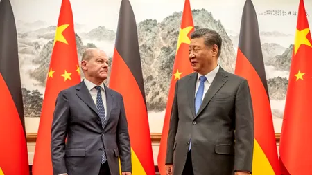 Olaf Scholz cere Chinei să susțină obținerea unei ”PĂCI CORECTE” în Ucraina și vrea avansarea schimburilor comerciale