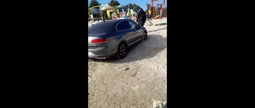 Un bucureștean și-a parcat mașina pe plaja din Saturn. Ce amendă a primit