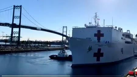 CORONAVIRUS. Cum arată nava-spital cu 1.000 de paturi trimisă de marina militară în Los Angeles