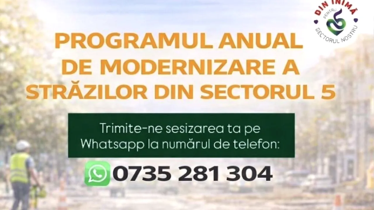 (P) Sector 5. Primăria dă startul programului anual de modernizare a străzilor