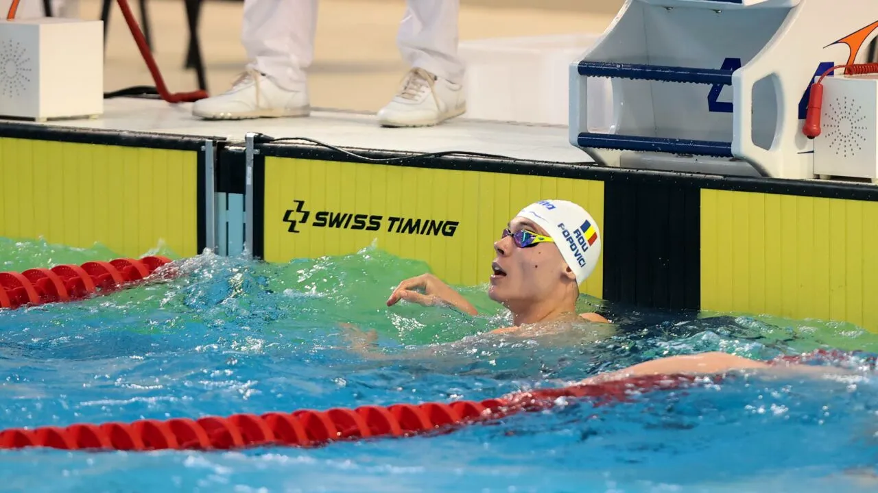 David Popovici a REVENIT în bazin la Otopeni! Record național la 50 de metri