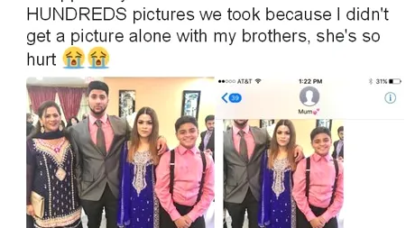 O femeie a fost decupată dintr-o fotografie de familie de fiica sa. Reacția femeii a stârnit „furtuna